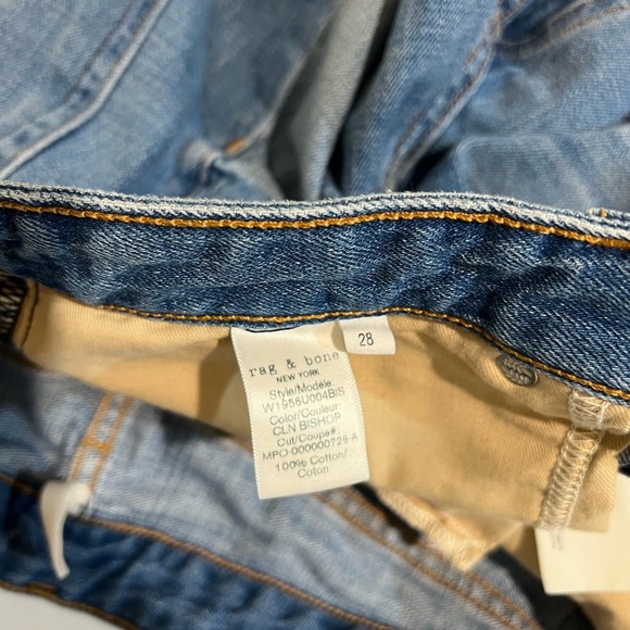 Rag & Bone Dre Low Rise Denim Shorts Bishop Women’s Sz 28 Cut-Offs Inseam 3.5” - Picture 8 of 8